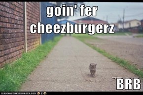 goin' fer cheezburgerz  BRB
