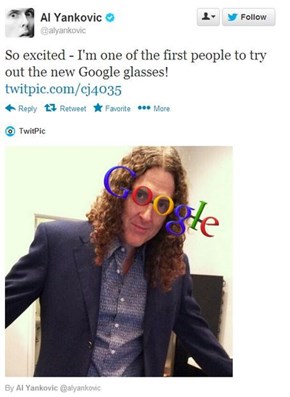 Weird Al Makes Google-y Eyes