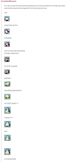 Snorlax through the years