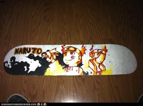Hand painted Naruto skateboard