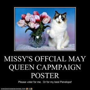 MISSY'S OFFCIAL MAY QUEEN CAPMPAIGN POSTER