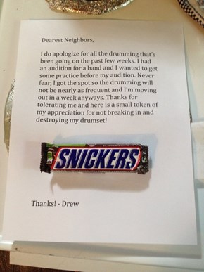 This Neighbor Has Some Manners