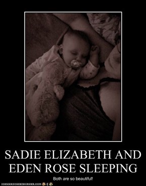 SADIE ELIZABETH AND EDEN ROSE SLEEPING