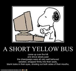 A SHORT YELLOW BUS
