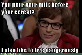 I also drink my orange juice with a straw.