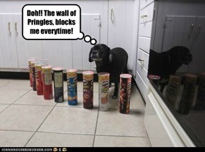 Doh!! The wall of Pringles, blocks me everytime!