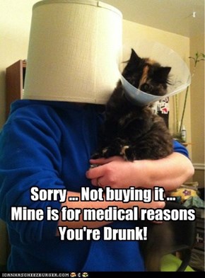 Not pulling the lamp shade over my eyes!