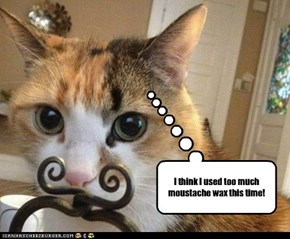 I think I used too much moustache wax this time!