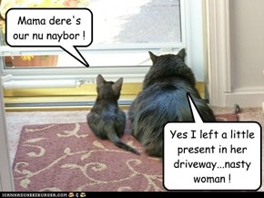 Mama dere's our nu naybor !