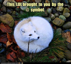 This  LOL brought  to  you  by  the  @  symbol.