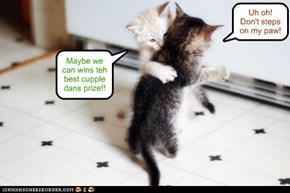A cupple Kuppykakers practising for teh Prom..