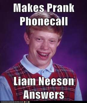 Makes Prank Phonecall  Liam Neeson Answers