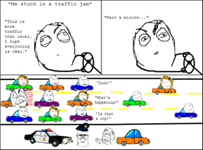 Everyone Slows Down Until They Pass the Cop