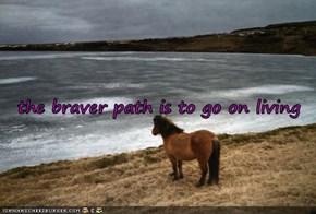 the braver path is to go on living