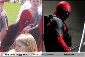 This dune buggy seat Totally Looks Like Deadpool