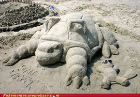 Blastoise used.......Sand Attack?