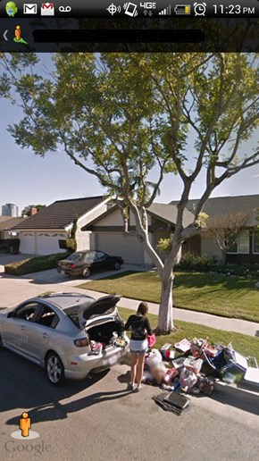 Google Street View Captures the Moment When a Guy Kicks His Ex-Girlfriend Out of His House