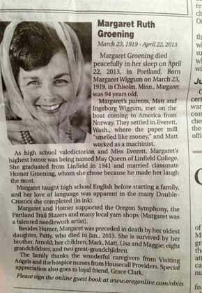The Obituary for Matt Groening's Mom Will Look Familiar to "Simpsons" Fans