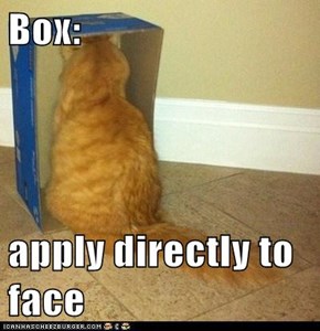Box:  apply directly to face
