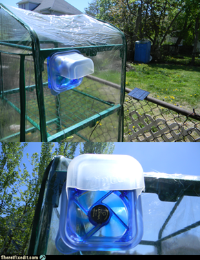 Solar Fan Moderates Mini-Greenhouse
