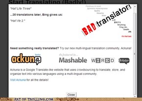 Why Must You Crush My Dreams Like This, Bad Translator?