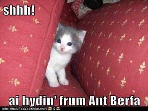 shhh!  ai hydin' frum Ant Berfa