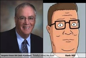 Sargento Cheese CEO (back of package) Totally Looks Like Hank Hill