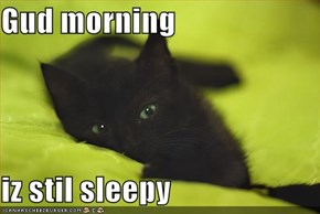 Gud morning  iz stil sleepy