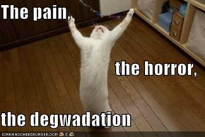 The pain, the horror, the degwadation