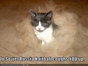 In Soviet Russia Hairball coughs YOU up.
