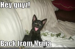 Hey guyz!  Back from Nrnia