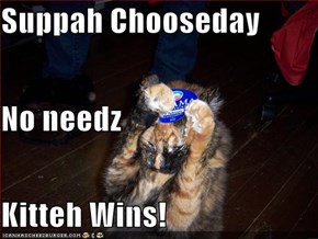 Suppah Chooseday No needz Kitteh Wins!