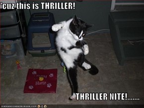 'cuz this is THRILLER!  THRILLER NITE!.......