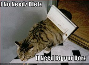 I No Needz DIetz  U Need Biggur Dorz