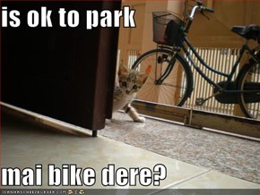 is ok to park  mai bike dere?