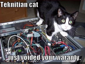 Teknitian cat  just voided your waranty.