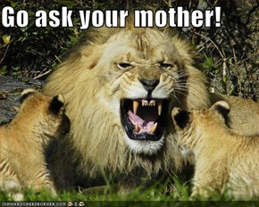 Go ask your mother!