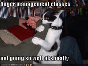 Anger management classes  not going so well akshually