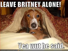 LEAVE BRITNEY ALONE!  Yea wut he said.