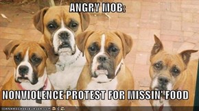 ANGRY MOB:  NONVIOLENCE PROTEST FOR MISSIN' FOOD