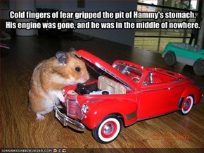 Cold fingers of fear gripped the pit of Hammy's stomach. His engine was gone, and he was in the middle of nowhere.