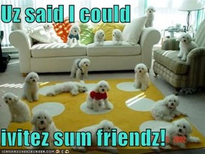 Uz said I could   ivitez sum friendz!