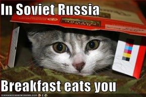 In Soviet Russia  Breakfast eats you