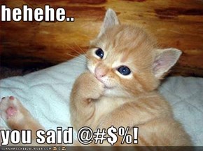hehehe..  you said @#$%!