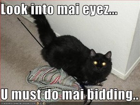 Look into mai eyez...  U must do mai bidding..
