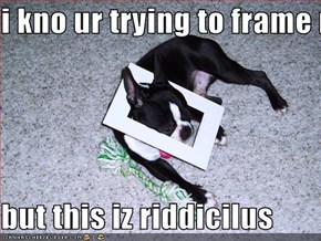 i kno ur trying to frame me...  but this iz riddicilus