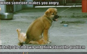 When someone makes you angry,  it helps to sit down and think about the problem