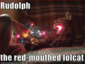 Rudolph  the red-mouthed lolcat