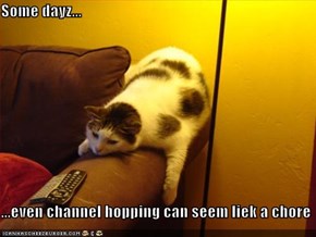 Some dayz...  ...even channel hopping can seem liek a chore