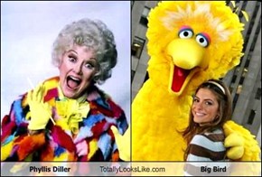 Phyllis Diller Totally Looks Like Big Bird